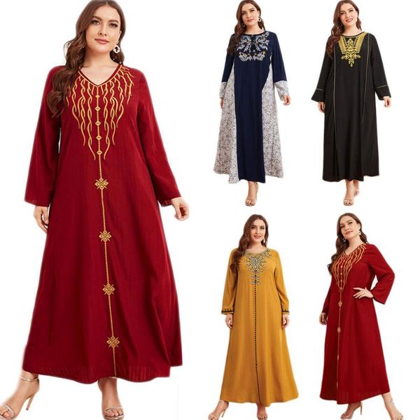 ethnic clothing plus size women embroidery long dress dubai kaftan muslim arab abaya islam turkey spring sleeve ramadan robe gown, Red
ethnic clothing plus size women embroidery long dress dubai kaftan muslim arab abaya islam turkey spring sleeve ramadan robe gown, Red