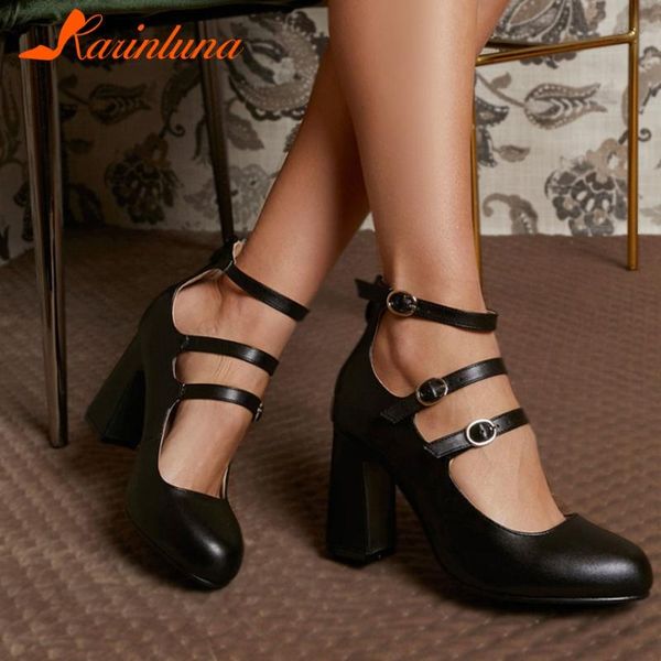 dress shoes karin brand female classic retro elegant pumps round toe chunky high heels buckle women 2021 spring, Black
dress shoes karin brand female classic retro elegant pumps round toe chunky high heels buckle women 2021 spring, Black