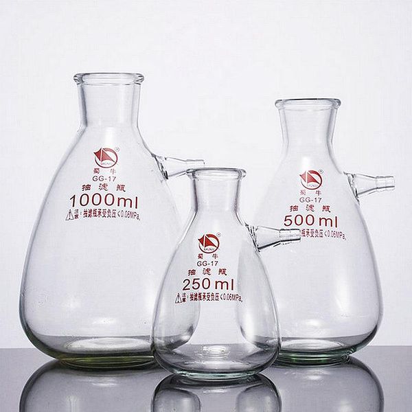 1pcs 125/250/500/1000ml high borosilicate glass vacuum filtration suction flask, lab filter bottle with upper branch mouth
1pcs 125/250/500/1000ml high borosilicate glass vacuum filtration suction flask, lab filter bottle with upper branch mouth