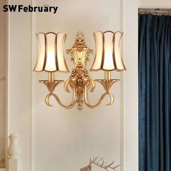 all copper wall lamps european style for home bedside lights bedroom living room balcony lamp corridor aisle led wall lights
all copper wall lamps european style for home bedside lights bedroom living room balcony lamp corridor aisle led wall lights