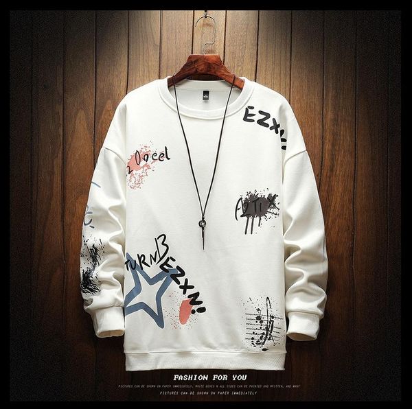 men's hoodies & sweatshirts spring men sports shirt loose hip-hop street fashion personality patchwork letter print casual without cap, Black
men's hoodies & sweatshirts spring men sports shirt loose hip-hop street fashion personality patchwork letter print casual without cap, Black