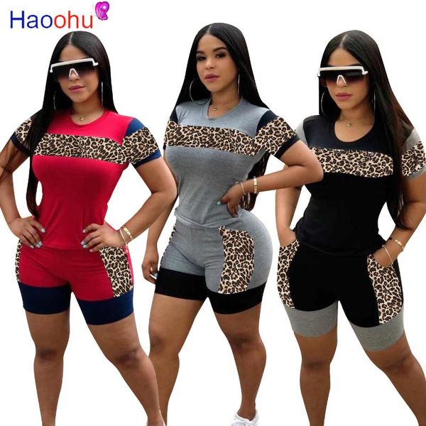 women's tracksuits haoohu sport leopard splicing women set two pieces tracksuit crop shorts jogger sweatpant suit outfit matching, Gray
women's tracksuits haoohu sport leopard splicing women set two pieces tracksuit crop shorts jogger sweatpant suit outfit matching, Gray