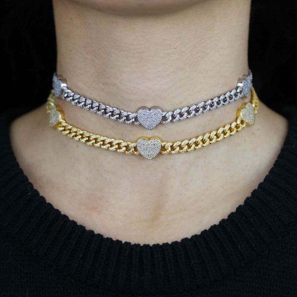 chokers 2021 iced out sparking bling heart cz charm cuban link chain choker necklaces for women fashion valentine's day gift, Golden;silver
chokers 2021 iced out sparking bling heart cz charm cuban link chain choker necklaces for women fashion valentine's day gift, Golden;silver