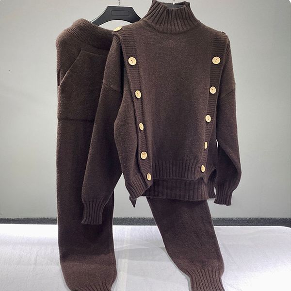 kroean solid winter elegant buttons of the woman front sweater+ broad leg pants outifits loose oversized jumper sweater joint yhyr, Gray
kroean solid winter elegant buttons of the woman front sweater+ broad leg pants outifits loose oversized jumper sweater joint yhyr, Gray