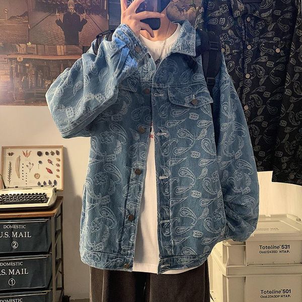 pr men's casual oversize denim jackets 2021 fashion printed vintage streetwear denim jacket male clothing hip hop, Black;brown
pr men's casual oversize denim jackets 2021 fashion printed vintage streetwear denim jacket male clothing hip hop, Black;brown