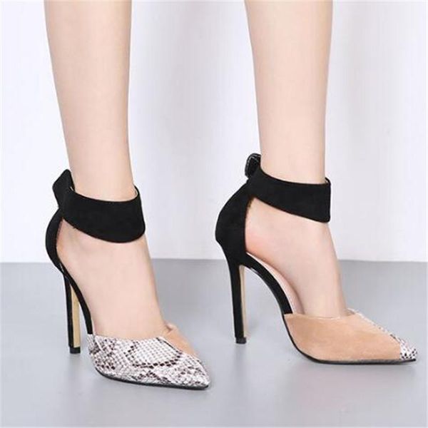 dress shoes elegant snake pattern patchwork ankle strap sandals women pointed toe thin high heels ladies party, Black
dress shoes elegant snake pattern patchwork ankle strap sandals women pointed toe thin high heels ladies party, Black