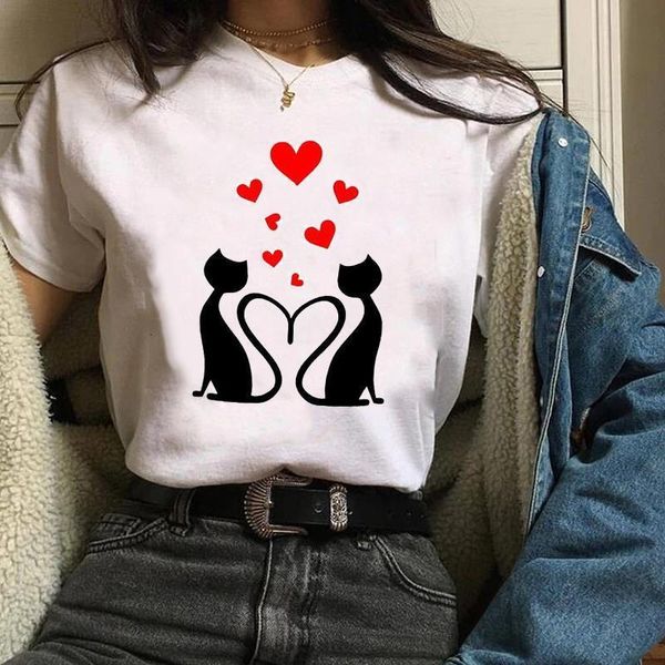 women printing print graphic cat love valentine 90s fashion cartoon clothes lady tees female t shirt womens t-shirt, White
women printing print graphic cat love valentine 90s fashion cartoon clothes lady tees female t shirt womens t-shirt, White