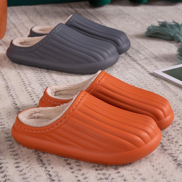 slippers eva plush warmth waterproof women thick bottom winter indoor non-slip couples home men's shoes, Black
slippers eva plush warmth waterproof women thick bottom winter indoor non-slip couples home men's shoes, Black