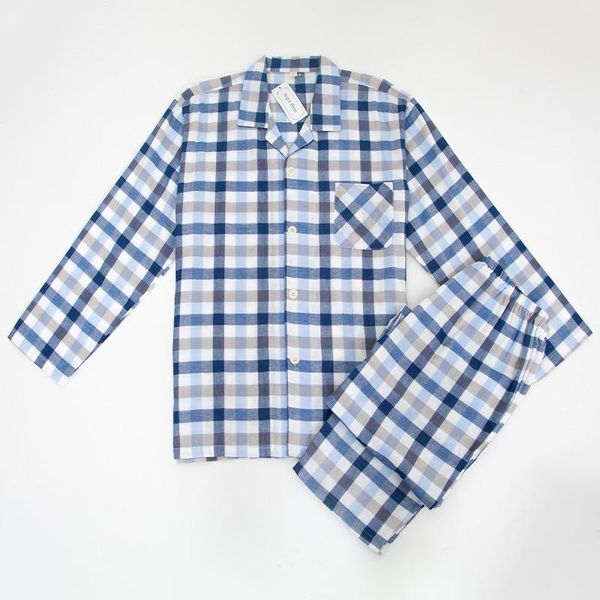 men's sleepwear men plaid pajamas pyjamas suit night gown cotton sleep set home clothing 2pcs shirt&pants intimate lingerie nightwear, Black;brown
men's sleepwear men plaid pajamas pyjamas suit night gown cotton sleep set home clothing 2pcs shirt&pants intimate lingerie nightwear, Black;brown