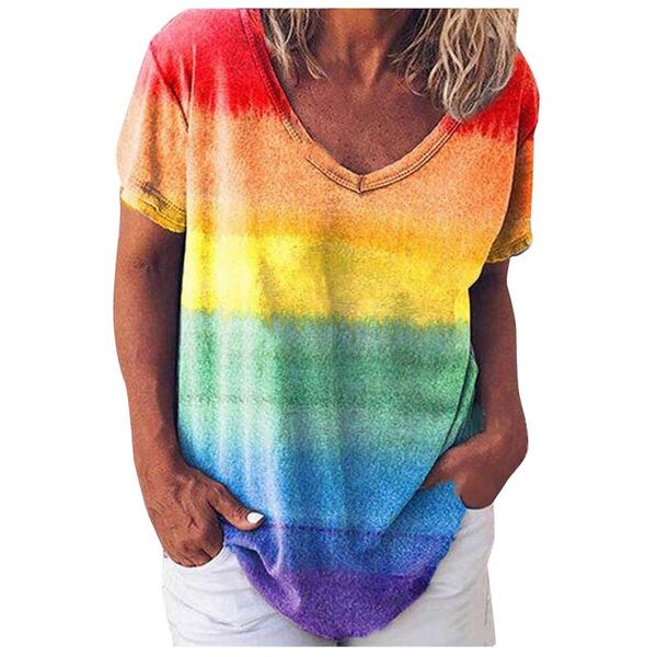 women's t-shirt rainbow stripe short sleeve t shirt women summer 2021 style chic loose sweet and cool tshirt ladies clothing, White
women's t-shirt rainbow stripe short sleeve t shirt women summer 2021 style chic loose sweet and cool tshirt ladies clothing, White