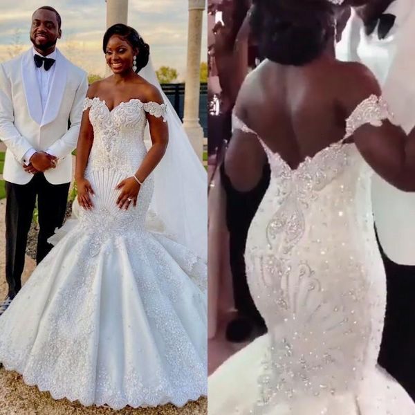 2021 new luxury arabic african mermaid wedding es off shoulder backless crystal rhinestones vestidos de fiesta bridal gown lyln, White
2021 new luxury arabic african mermaid wedding es off shoulder backless crystal rhinestones vestidos de fiesta bridal gown lyln, White