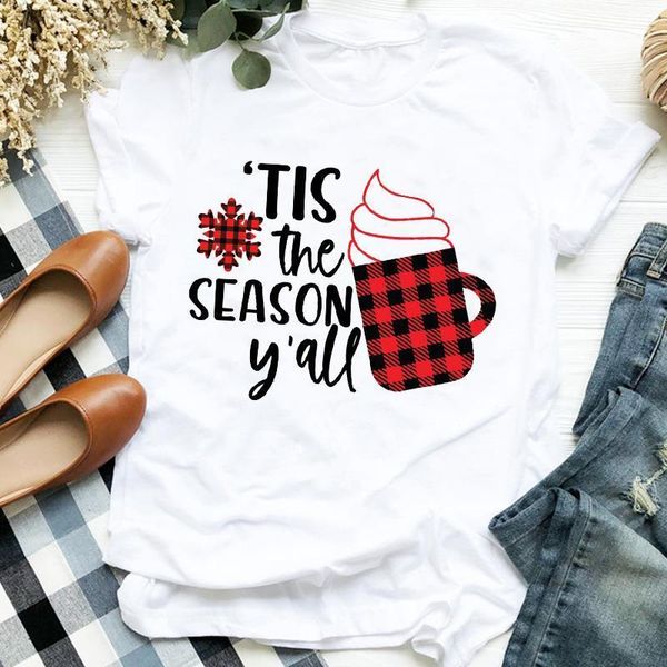 women merry christmas plaid coffee snowflake 90s printing holiday clothes ladies graphic print tee tshirt female t-shirt, White
women merry christmas plaid coffee snowflake 90s printing holiday clothes ladies graphic print tee tshirt female t-shirt, White