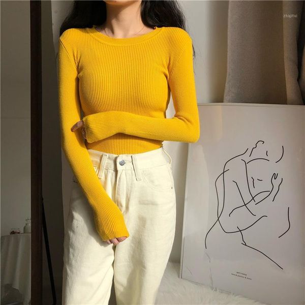 women's sweaters women 2021 autumn winter korean slim pullover knitted sweater jumper soft warm pull femmel round neck, White;black
women's sweaters women 2021 autumn winter korean slim pullover knitted sweater jumper soft warm pull femmel round neck, White;black