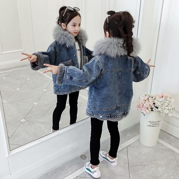 jackets spring winter faux fur collar thicken plush girl denim warm coats children clothing kids teenage outerwears high quality, Blue;gray
jackets spring winter faux fur collar thicken plush girl denim warm coats children clothing kids teenage outerwears high quality, Blue;gray
