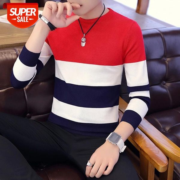 men's sweater 2020 spring autumn new students south korean slim youth striped sweater red and black two colors -xxl #yo4e, White;black 
men's sweater 2020 spring autumn new students south korean slim youth striped sweater red and black two colors -xxl #yo4e, White;black