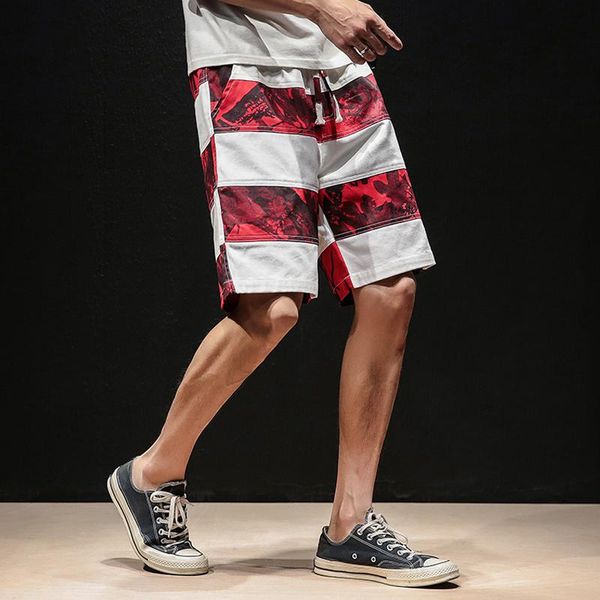 men's shorts casual men hip hop summer streetwear print short pants harajuku male joggers patchwork knee length, White;black
men's shorts casual men hip hop summer streetwear print short pants harajuku male joggers patchwork knee length, White;black