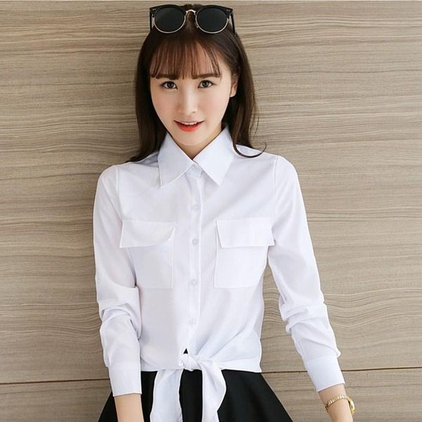 white shirt women's long-sleeve college style fold-down collar bow women's versatile clothes spring and autumn cheap
white shirt women's long-sleeve college style fold-down collar bow women's versatile clothes spring and autumn cheap