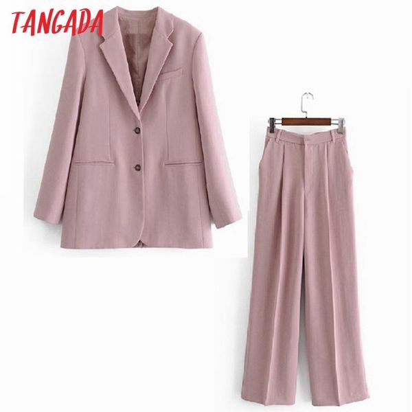 women's two piece pants tangada 2021 fashion set solid pink blazer suit 2 and 3h220, White
women's two piece pants tangada 2021 fashion set solid pink blazer suit 2 and 3h220, White
