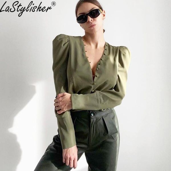women's blouses & shirts spring women blouse korean long puff sleeve v womens and vintage blusas roupa feminina 2021, White
women's blouses & shirts spring women blouse korean long puff sleeve v womens and vintage blusas roupa feminina 2021, White