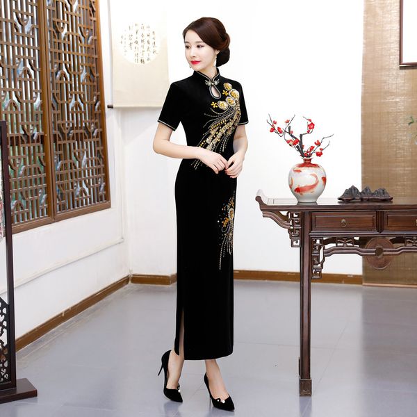 new arrival oriental dress chinese style dress long velvet cheongsam flower embroidery qipao chinese womens dress plus size 3xl, Red
new arrival oriental dress chinese style dress long velvet cheongsam flower embroidery qipao chinese womens dress plus size 3xl, Red