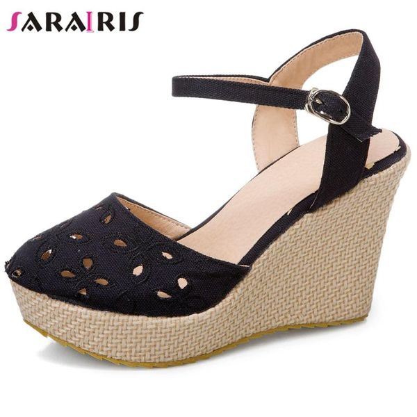 sandals sarairis buckle solid platform round toe women high wedges casual leisure vintage ladies shoes, Black
sandals sarairis buckle solid platform round toe women high wedges casual leisure vintage ladies shoes, Black