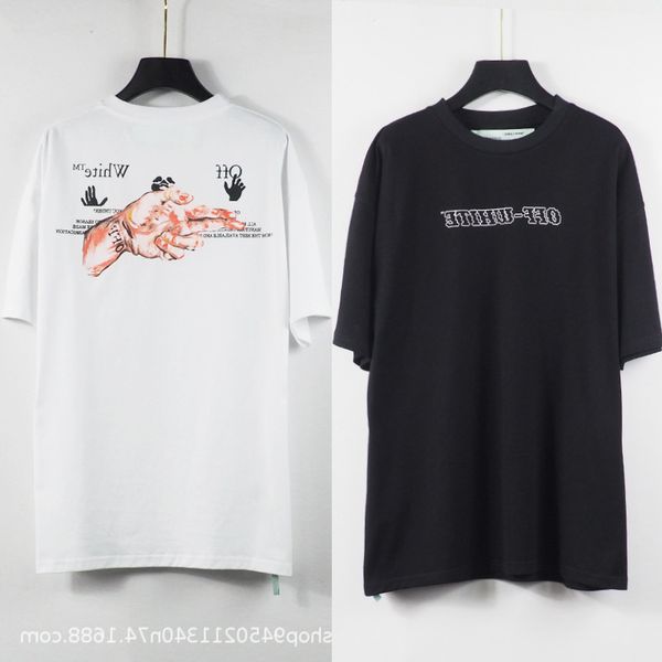 spring and summer off 2021 fashion brand new casual loose finger print short sleeve t-shirt, White;black
spring and summer off 2021 fashion brand new casual loose finger print short sleeve t-shirt, White;black