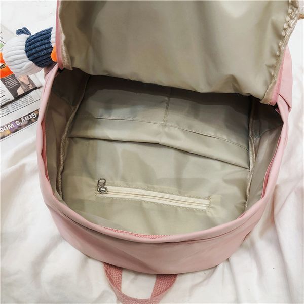 panelled women backpack school bag for girls teenage student back pack nylon solid soft patchwork backbag pink preppy style
panelled women backpack school bag for girls teenage student back pack nylon solid soft patchwork backbag pink preppy style