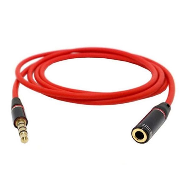 audio cables & connectors 3.5mm 4 pole male to female red gold plated headphone earphone adapter mic extension cable
audio cables & connectors 3.5mm 4 pole male to female red gold plated headphone earphone adapter mic extension cable