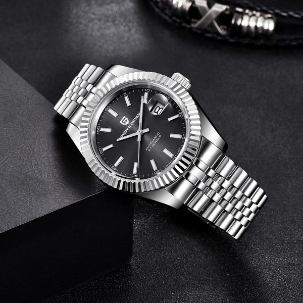 wristwatches mechanical watch luxury sapphire automatic stainless steel 100m waterproof men reloj hombre, Slivery;brown
wristwatches mechanical watch luxury sapphire automatic stainless steel 100m waterproof men reloj hombre, Slivery;brown