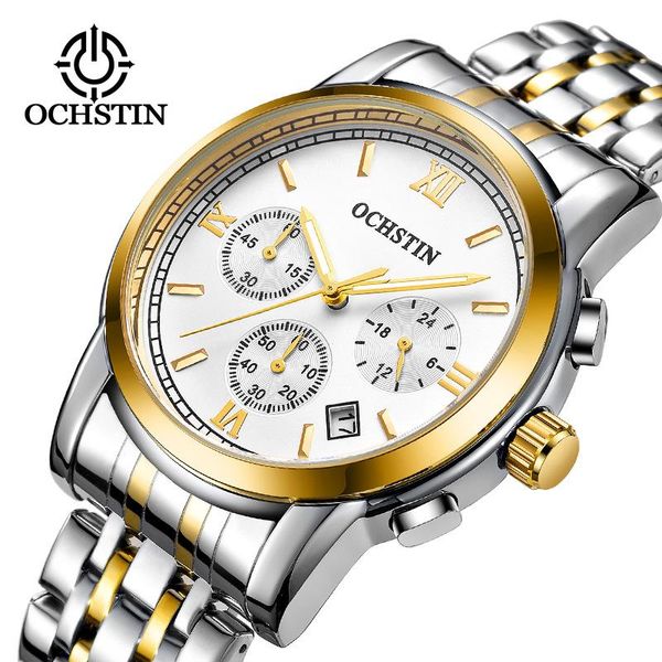 wristwatches ochstin brand male watches classic explosion three eyes 6 pin business men's steel belt waterproof watch, Slivery;brown
wristwatches ochstin brand male watches classic explosion three eyes 6 pin business men's steel belt waterproof watch, Slivery;brown