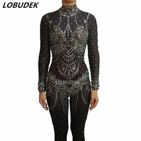 women's jumpsuits & rompers sparkly gray rhinestones jumpsuit birthday celebration outfit nightclub women dj singer host stage wear par, Black;white
women's jumpsuits & rompers sparkly gray rhinestones jumpsuit birthday celebration outfit nightclub women dj singer host stage wear par, Black;white