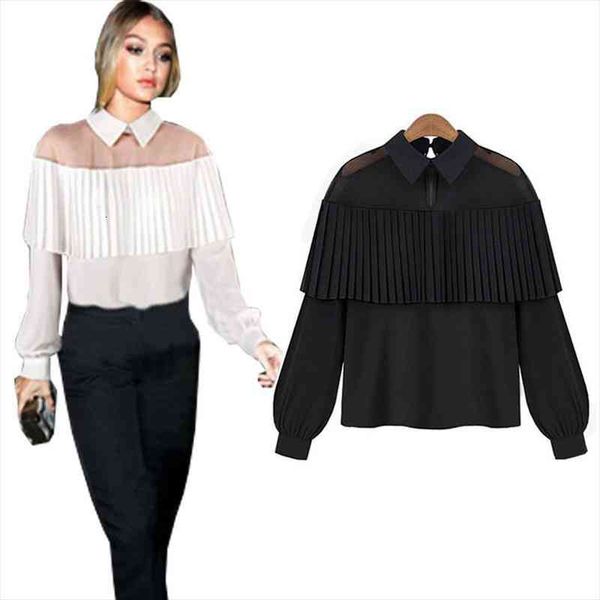 elegant white chiffon blouse shirts women blusas long sleeve womens shirts sheer gauze turn-down collar formal blouse
elegant white chiffon blouse shirts women blusas long sleeve womens shirts sheer gauze turn-down collar formal blouse