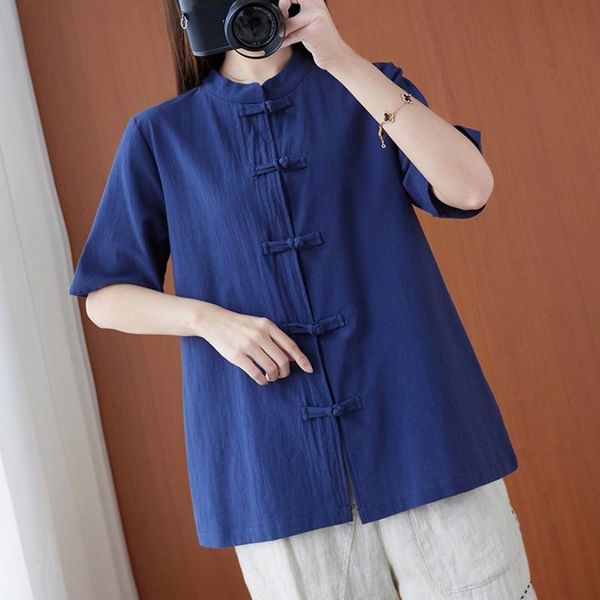 women's blouses & shirts shirt summer loose solid color turnbuckle stand collar zen tea suit large cardigan top, White
women's blouses & shirts shirt summer loose solid color turnbuckle stand collar zen tea suit large cardigan top, White