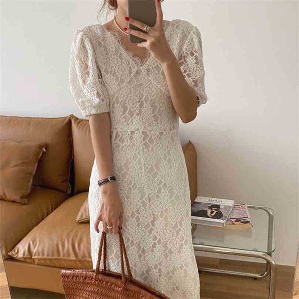 elegant v-neck french office lady lace solid streetwear loose retro summer sweet long dresses vestidos 210525, White
elegant v-neck french office lady lace solid streetwear loose retro summer sweet long dresses vestidos 210525, White