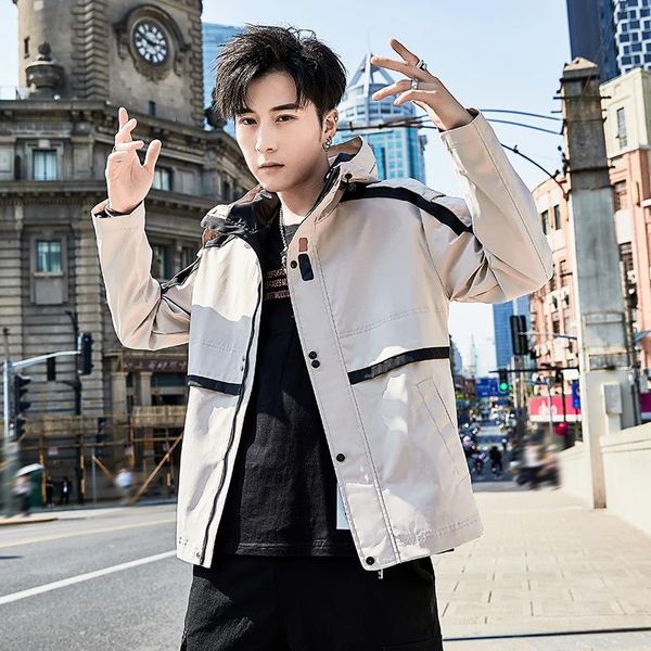 casaco masculino jaqueta men jacket brand new 2021 loose windbreaker young man jackets outwear coats solid pockets, Black;brown
casaco masculino jaqueta men jacket brand new 2021 loose windbreaker young man jackets outwear coats solid pockets, Black;brown