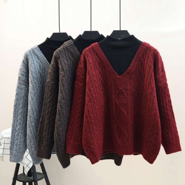 mahua fake two-piece sweater, female mori high collar, new loose lazy thickened base shirt in autumn and winter 2020, White;black
mahua fake two-piece sweater, female mori high collar, new loose lazy thickened base shirt in autumn and winter 2020, White;black