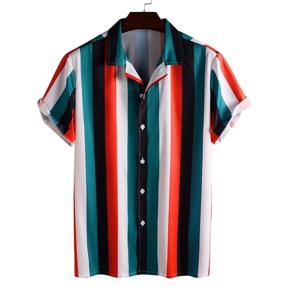 men's stripe summer short sleeve loose buttons hawaiian casual shirt good quality men shirts plus size 210809, White;black
men's stripe summer short sleeve loose buttons hawaiian casual shirt good quality men shirts plus size 210809, White;black