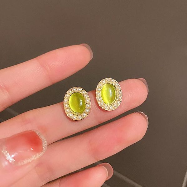 stud trendy 14k real gold oval round opal pearl earrings for women korean fashion temperament jewelry s925 silver needle party, Golden;silver
stud trendy 14k real gold oval round opal pearl earrings for women korean fashion temperament jewelry s925 silver needle party, Golden;silver
