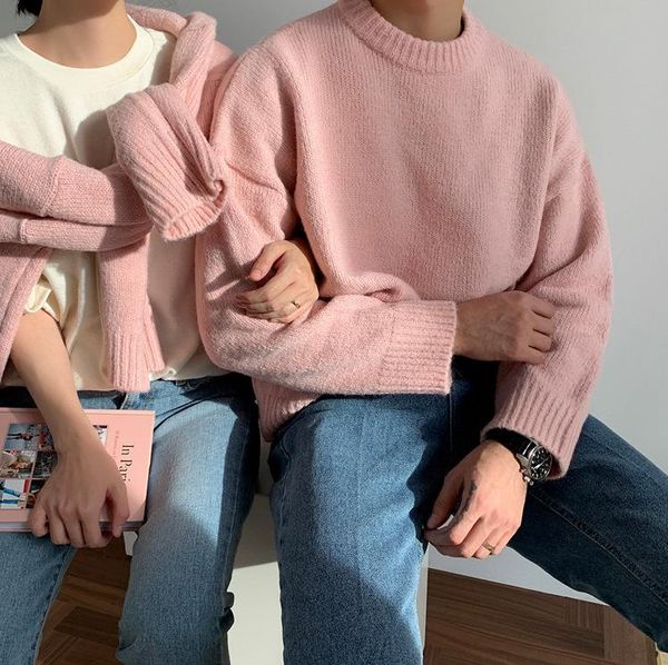 men's sweaters wear round collar sweater 2021 autumn winter fashion korean style large size loose knitted long sleeve, White;black
men's sweaters wear round collar sweater 2021 autumn winter fashion korean style large size loose knitted long sleeve, White;black