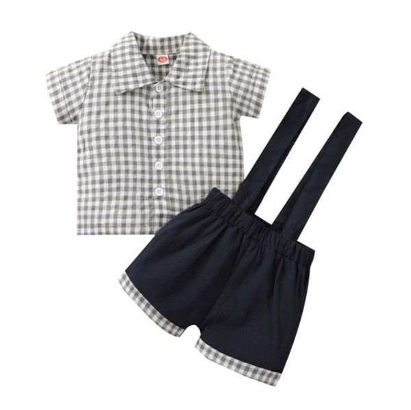 clothing sets baby boys two-piece clothes set grey plaid printed pattern turn-down collar and suspender trousers, White
clothing sets baby boys two-piece clothes set grey plaid printed pattern turn-down collar and suspender trousers, White