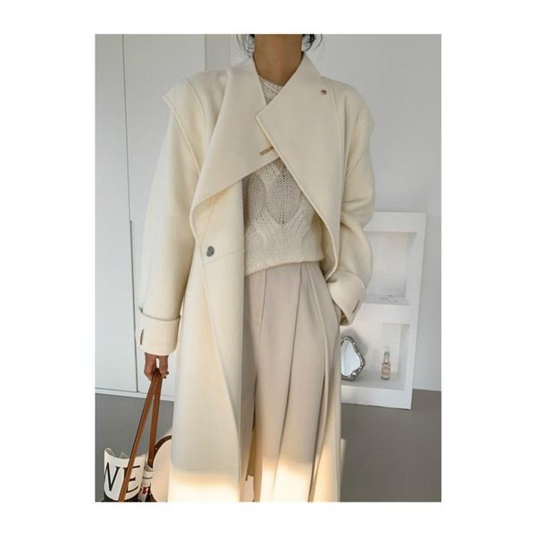 women's wool & blends shzq high end 2021 winter korean single metal buckle stand collar lacing belt double-sided 100% coat women woolen, Black
women's wool & blends shzq high end 2021 winter korean single metal buckle stand collar lacing belt double-sided 100% coat women woolen, Black