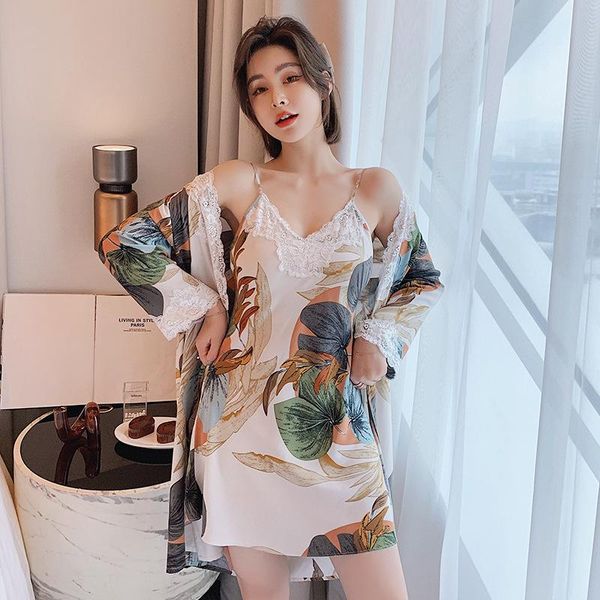 women's sleepwear lace trim flower kimono robe gown female 2pcs bathrobe&nightgown suit v-neck nightwear casual intimate lingerie, Black;red
women's sleepwear lace trim flower kimono robe gown female 2pcs bathrobe&nightgown suit v-neck nightwear casual intimate lingerie, Black;red