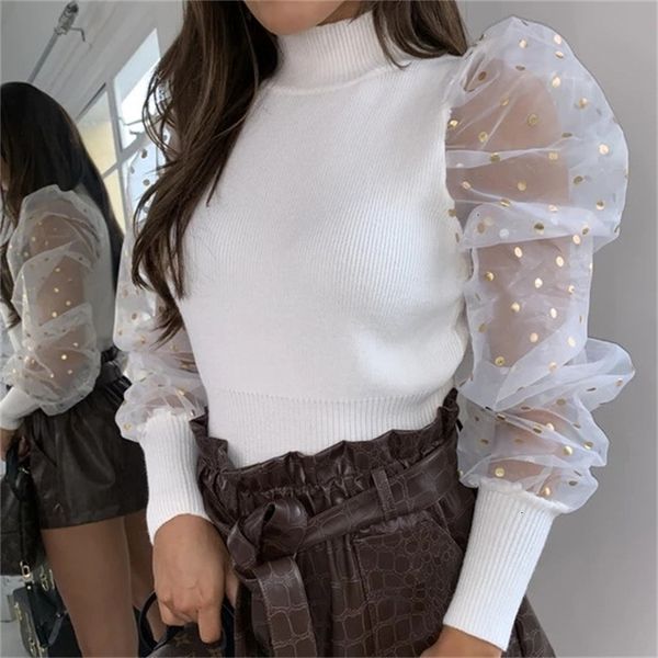 2021 new fashion mesh turtleneck blouse women blusas spring summer lace long sleeve sequin ny knitting crop x305, White
2021 new fashion mesh turtleneck blouse women blusas spring summer lace long sleeve sequin ny knitting crop x305, White
