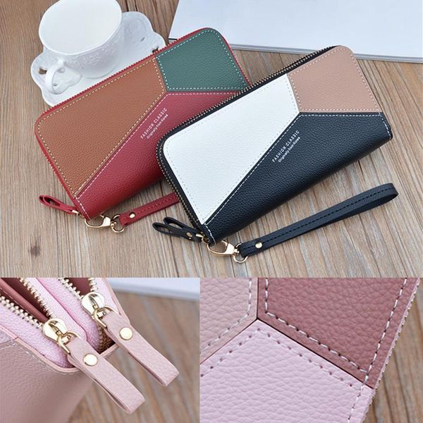 korean fashion 4 colour women wallet pu leather purse female long zipper coin clutch pouch ladies money credit card holder, Red;black
korean fashion 4 colour women wallet pu leather purse female long zipper coin clutch pouch ladies money credit card holder, Red;black