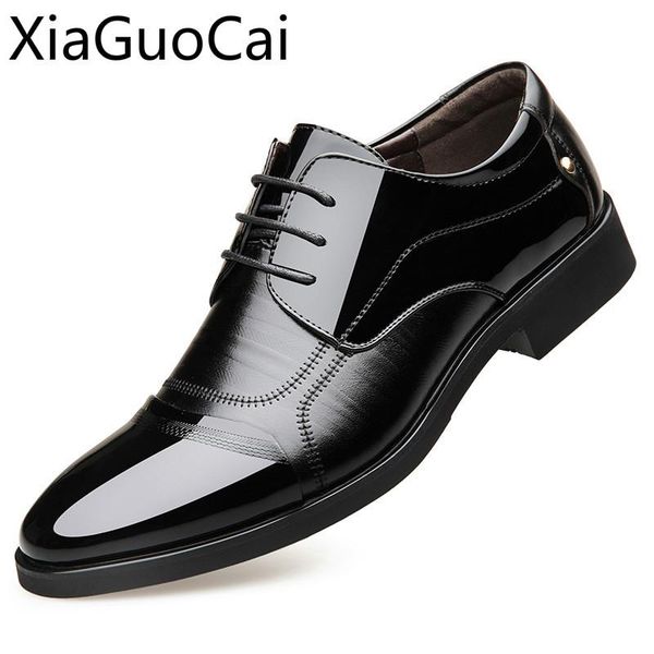 dress shoes men's derby patent leather spring glossy breathable heightening pointed toe business formal, Black
dress shoes men's derby patent leather spring glossy breathable heightening pointed toe business formal, Black