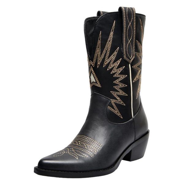 boots mobetty genuine leather slip-on mid-calf women belt v-tube flat westren matin booties heel botas feminina zapatillas, Black
boots mobetty genuine leather slip-on mid-calf women belt v-tube flat westren matin booties heel botas feminina zapatillas, Black
