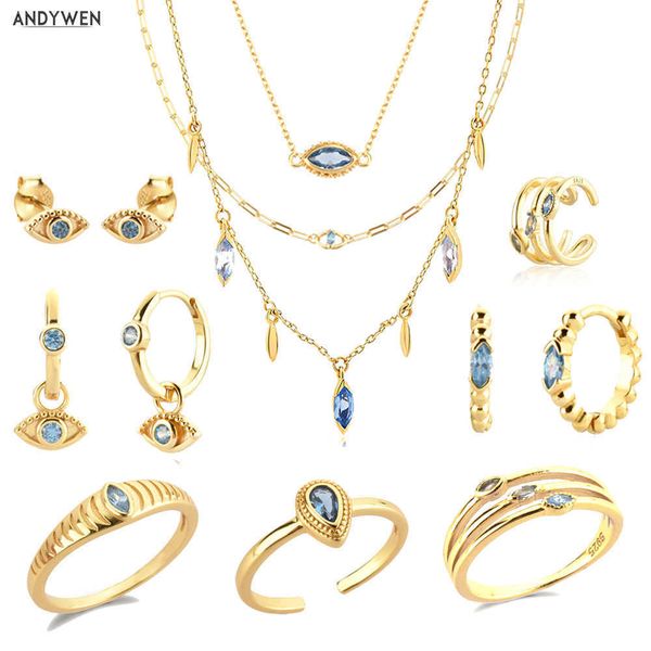 andywen 925 sterling silver blue zircon cz piercing cuff stud earring drop pendiente bracelet ring necklace choker jewelry set 210608
andywen 925 sterling silver blue zircon cz piercing cuff stud earring drop pendiente bracelet ring necklace choker jewelry set 210608