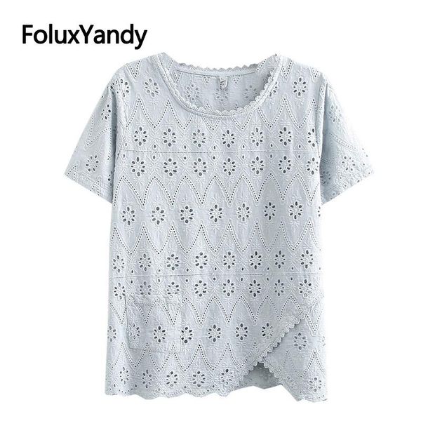 women's t-shirt hollow out women plus size summer tees o-neck loose short sleeve casual t-shirts cotton 4 colors kkfy4712, White
women's t-shirt hollow out women plus size summer tees o-neck loose short sleeve casual t-shirts cotton 4 colors kkfy4712, White