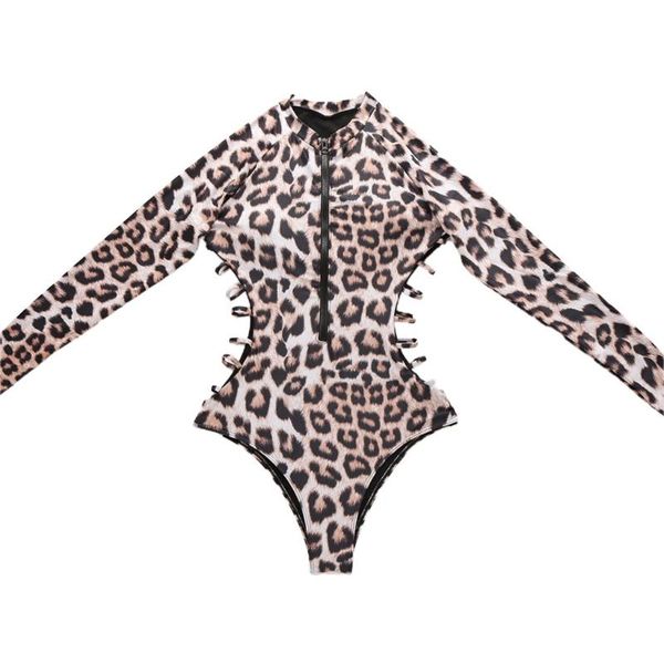 leopard print long sleeve swimsuit women zipper monokini hollow out one-piece swimwear push up surfing beachwear
leopard print long sleeve swimsuit women zipper monokini hollow out one-piece swimwear push up surfing beachwear
