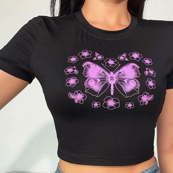 casual o neck butterfly y2k print t shirts women summer solid black short sleeve slim fitted skinny streetwear crop, White
casual o neck butterfly y2k print t shirts women summer solid black short sleeve slim fitted skinny streetwear crop, White